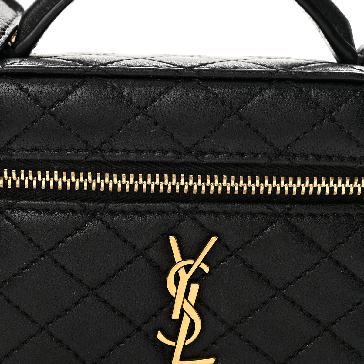 Saint Laurent Lambskin Quilted Micro Gaby Vanity Case Black 8 of 13
