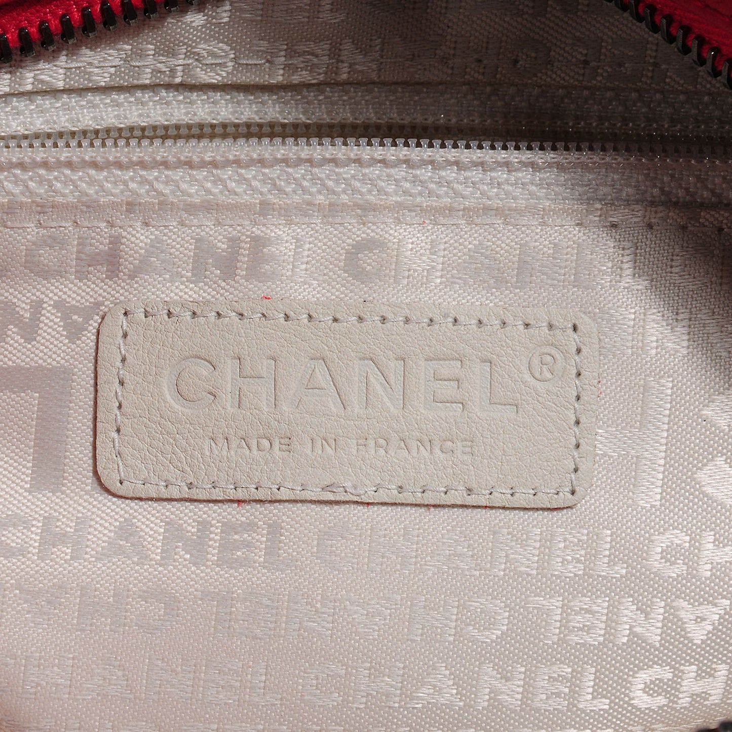 Caviar Square Stitched Tote Red