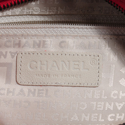 Chanel Caviar Square Stitched Tote Red 6 of 7