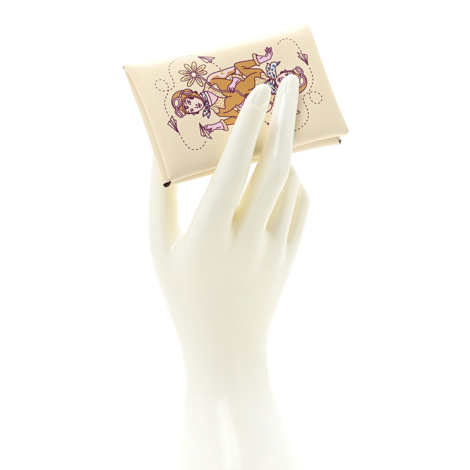 Hermes Swift Aviatrice Printed Calvi Card Case Nata 2 of 11