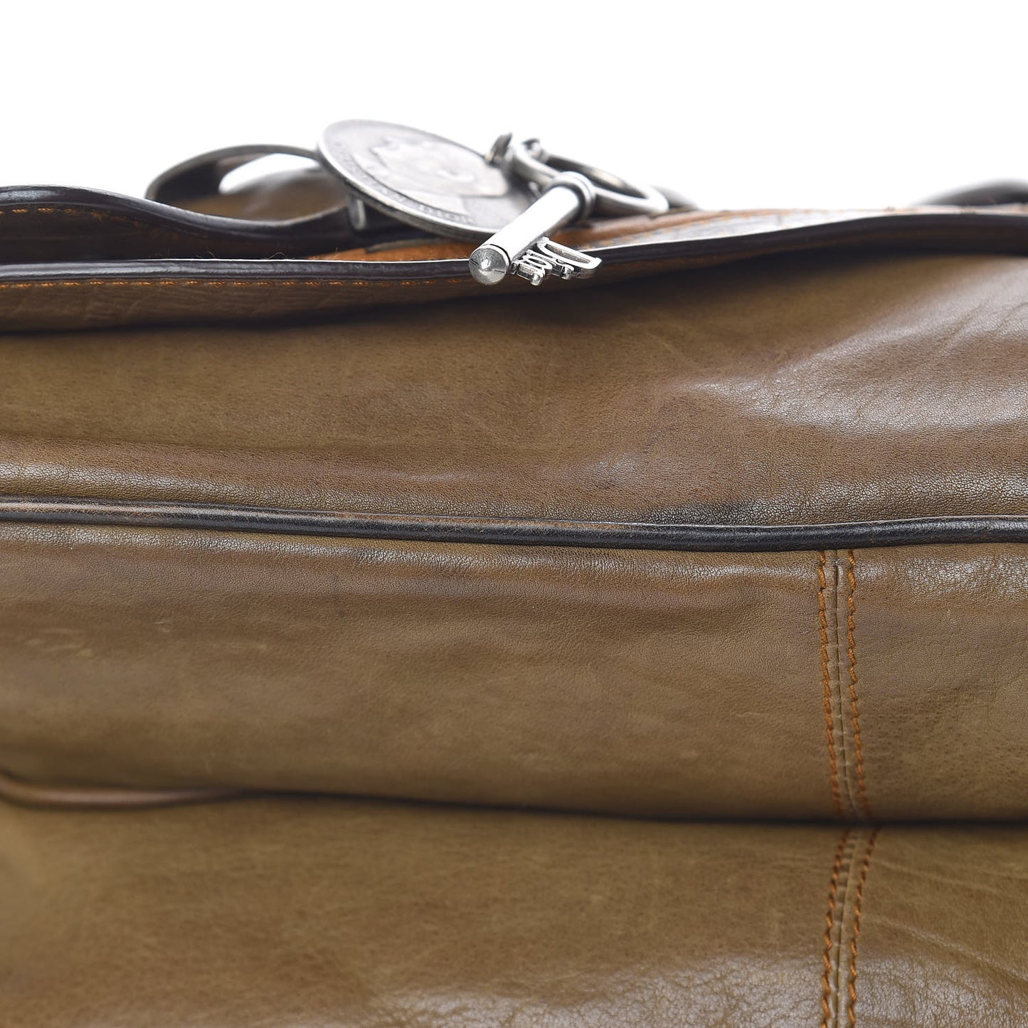 Calfskin Medium Gaucho Double Saddle Bag Brown