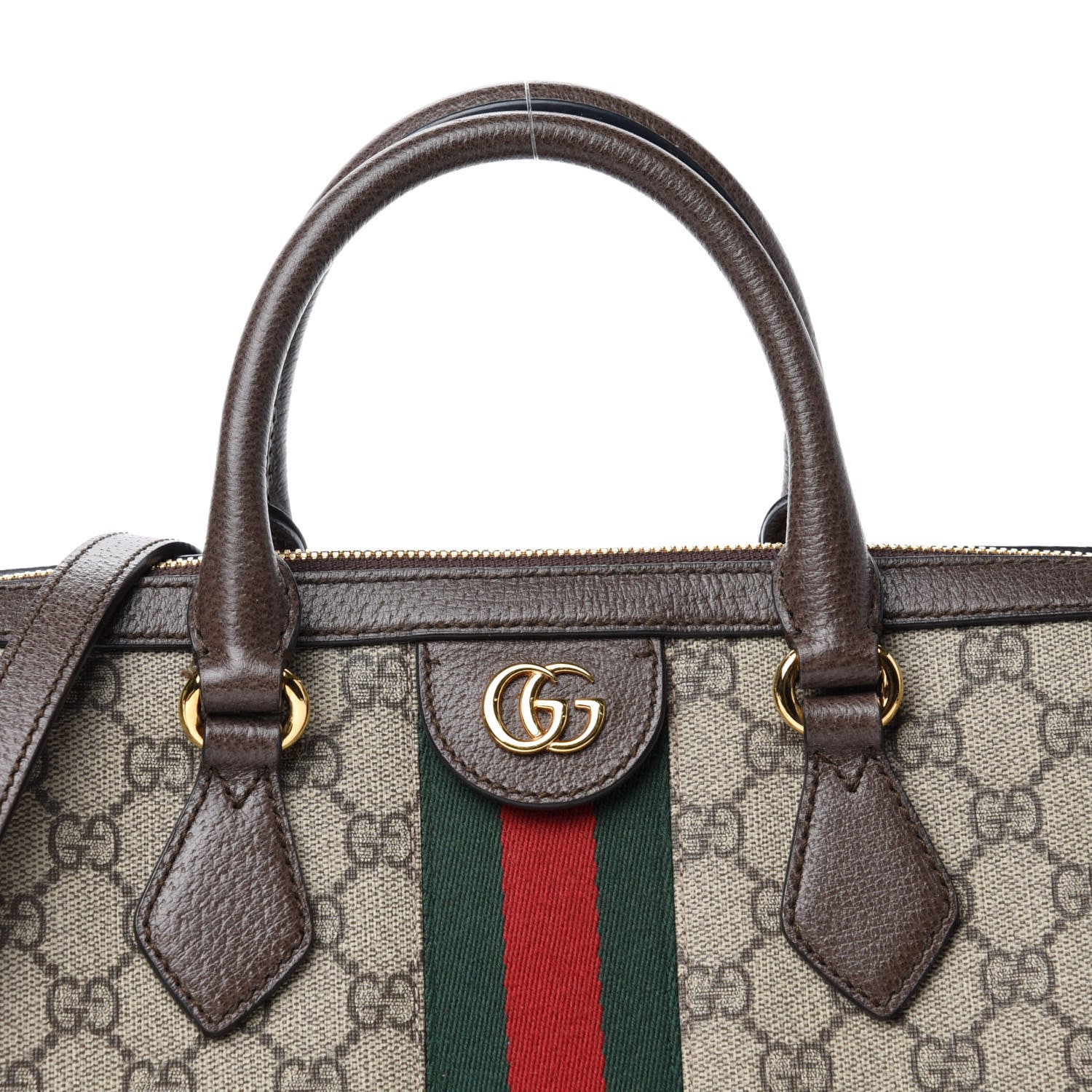 Gucci GG Supreme Monogram Web Medium Ophidia Boston Brown 13 of 13