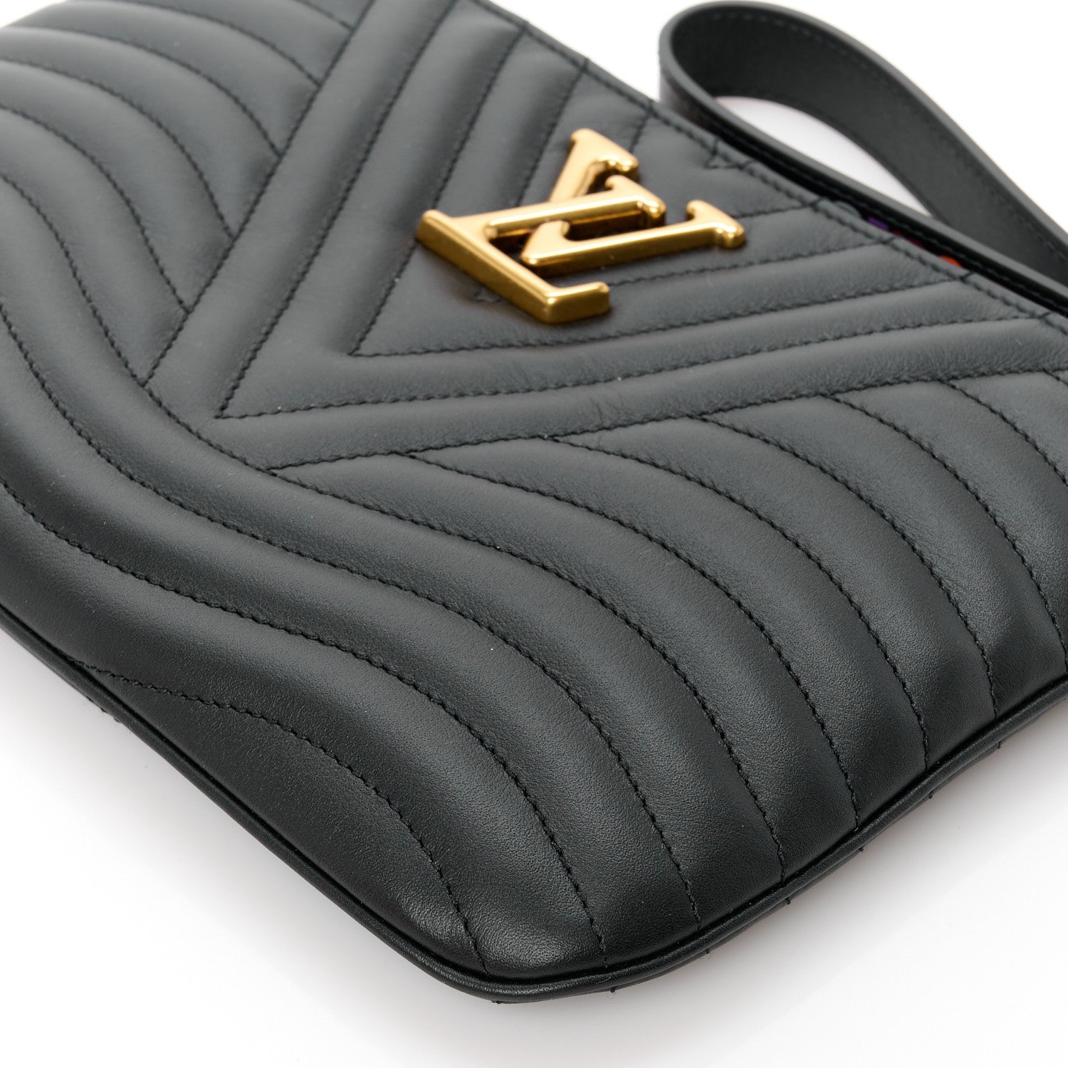 Louis Vuitton Calfskin New Wave Zipped Pochette Black 11 of 12