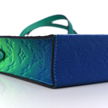 Louis Vuitton Taurillon Illusion Sac Plat XS Bleu Vert 7 of 8