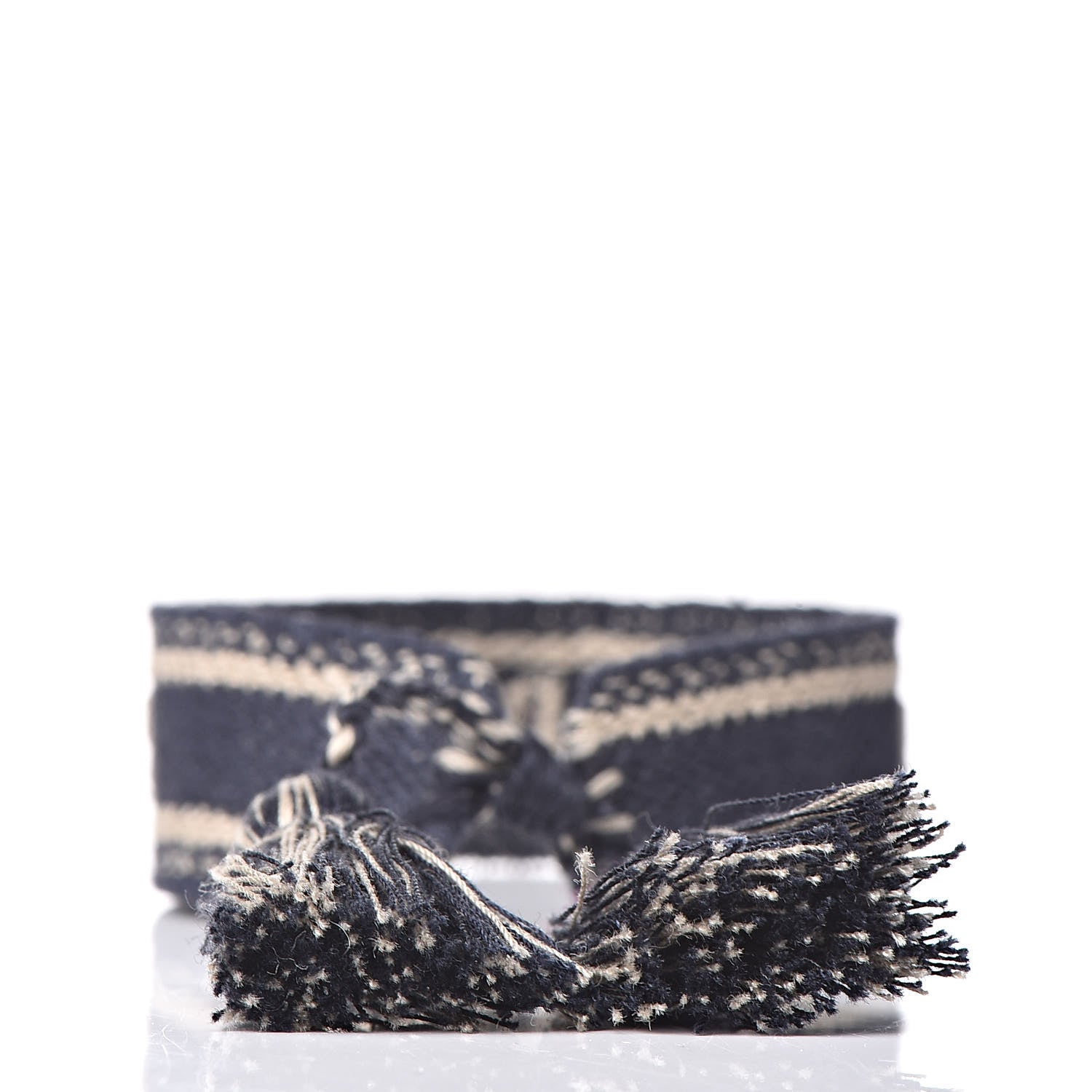 Christian Dior Woven Cotton J'Adior Friendship Bracelet Navy 3 of 4
