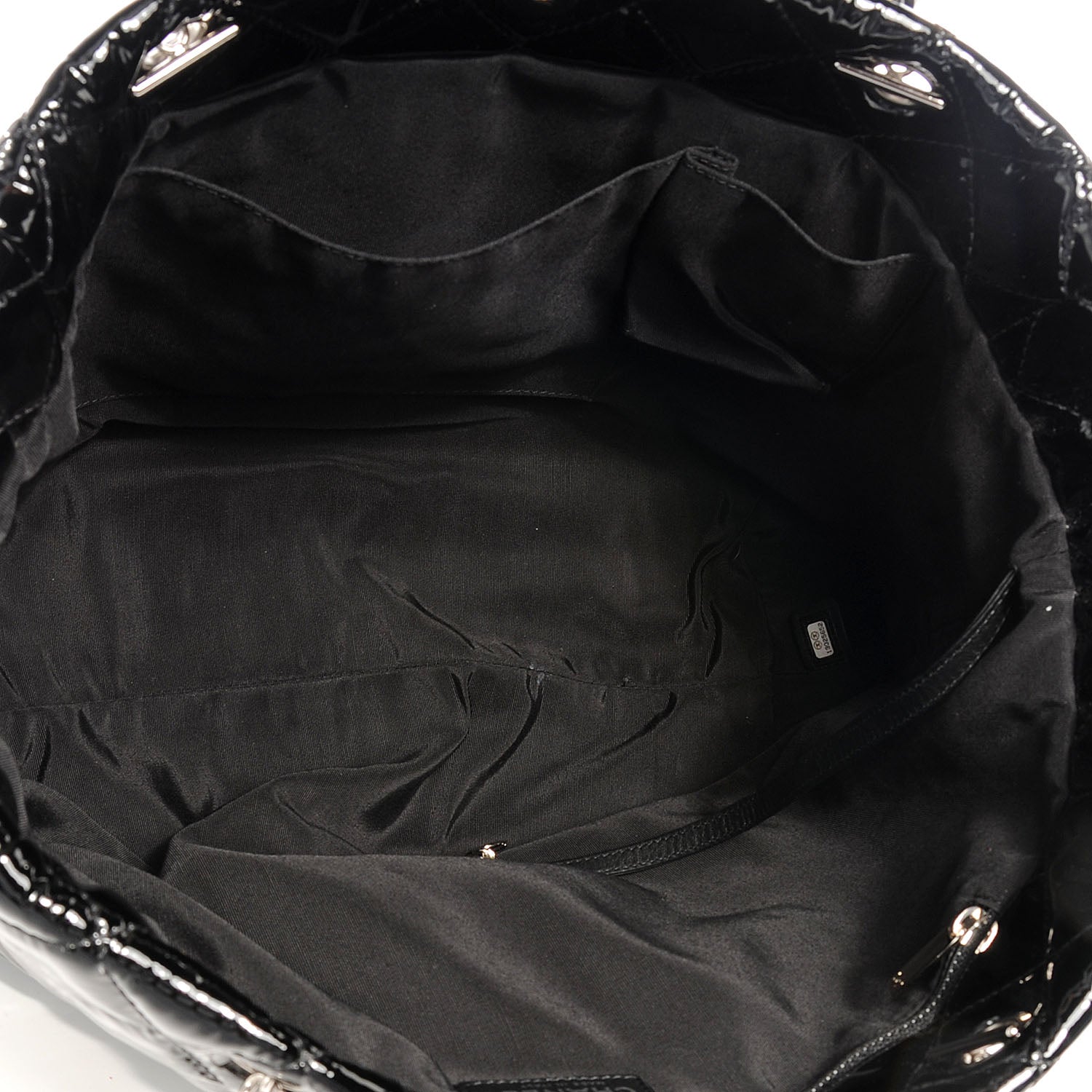 Chanel Patent Quilted Chic and Glitter Large Tote Black 5 of 7
