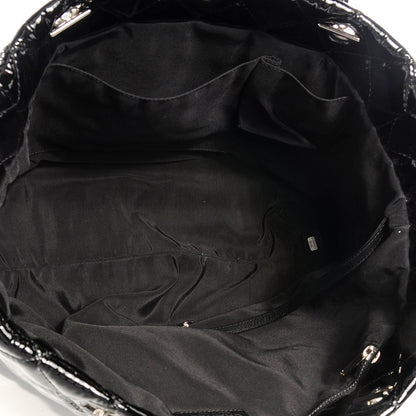 Chanel Patent Quilted Chic and Glitter Large Tote Black 5 of 7