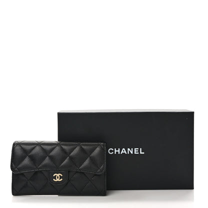 Chanel Caviar Quilted Medium Gusset Flap Wallet Black 11 of 11