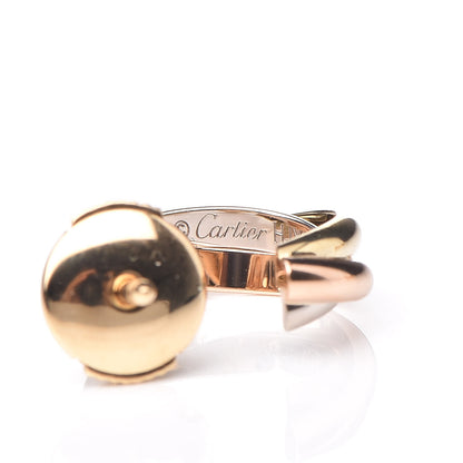 Cartier 18K Pink Yellow White Gold 13mm Trinity Hoop Earrings 4 of 6