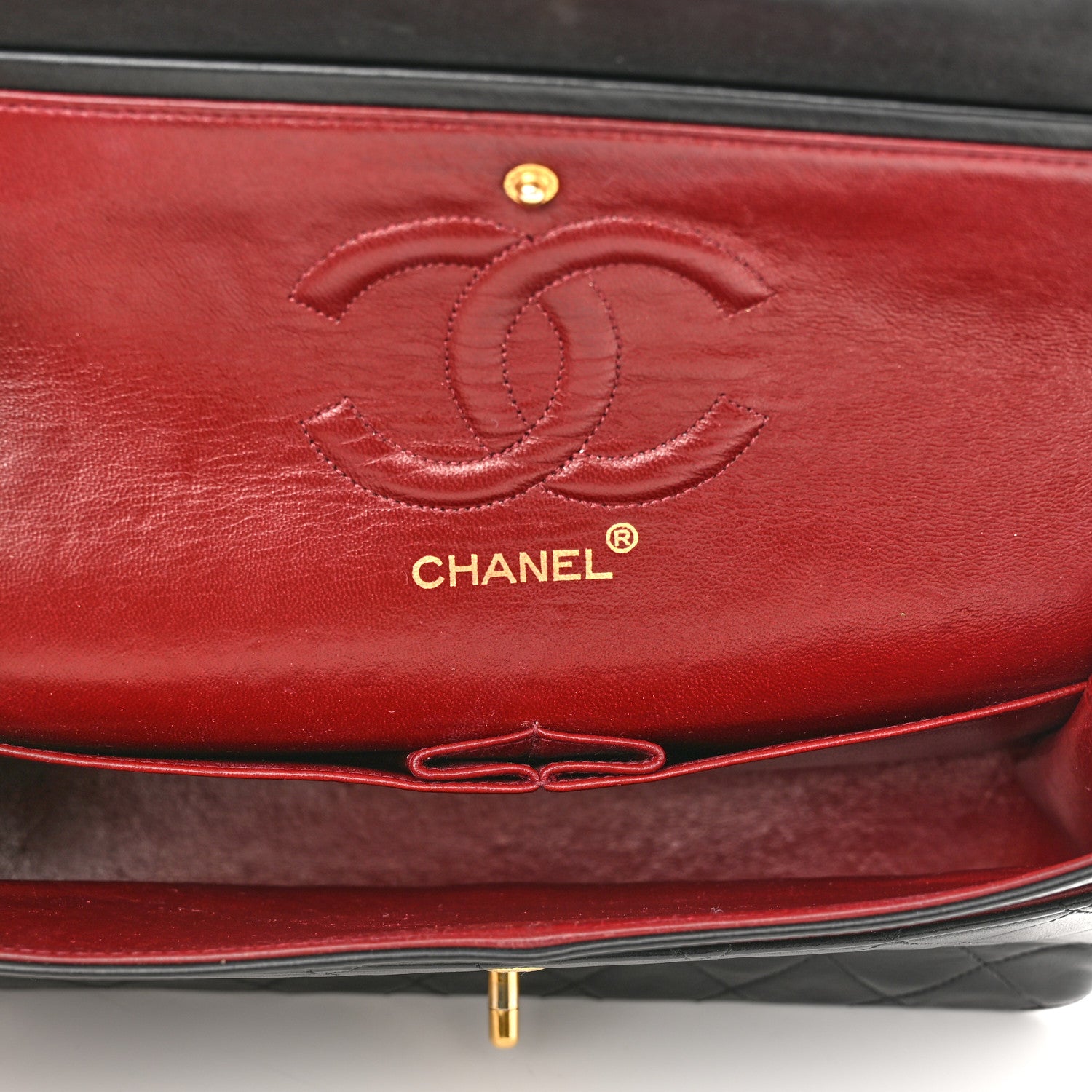 Chanel Lambskin Quilted Medium Double Flap Black 5 of 10