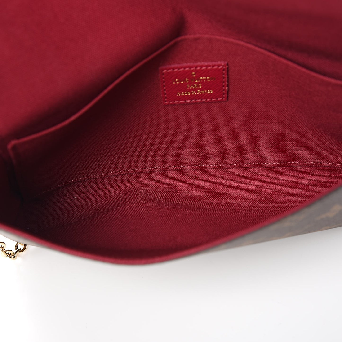 Monogram Pochette Felicie Chain Wallet Fuchsia