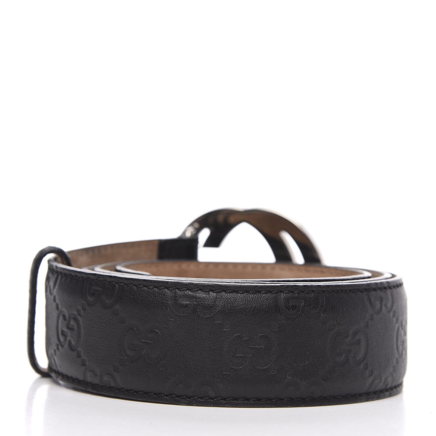 Guccissima Interlocking G Belt 100 40 Black
