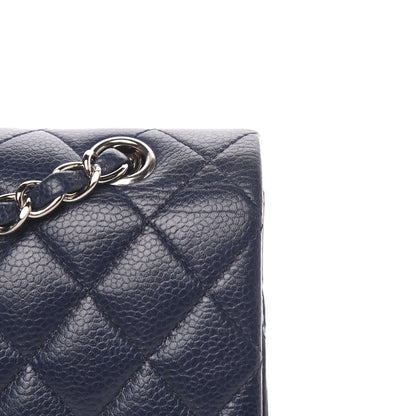 Chanel Caviar Quilted Medium Double Flap Navy 10 of 16