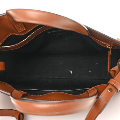 Saint Laurent Calfskin Small Manhattan Shopper Tote Brick Ebony Dark 5 of 17