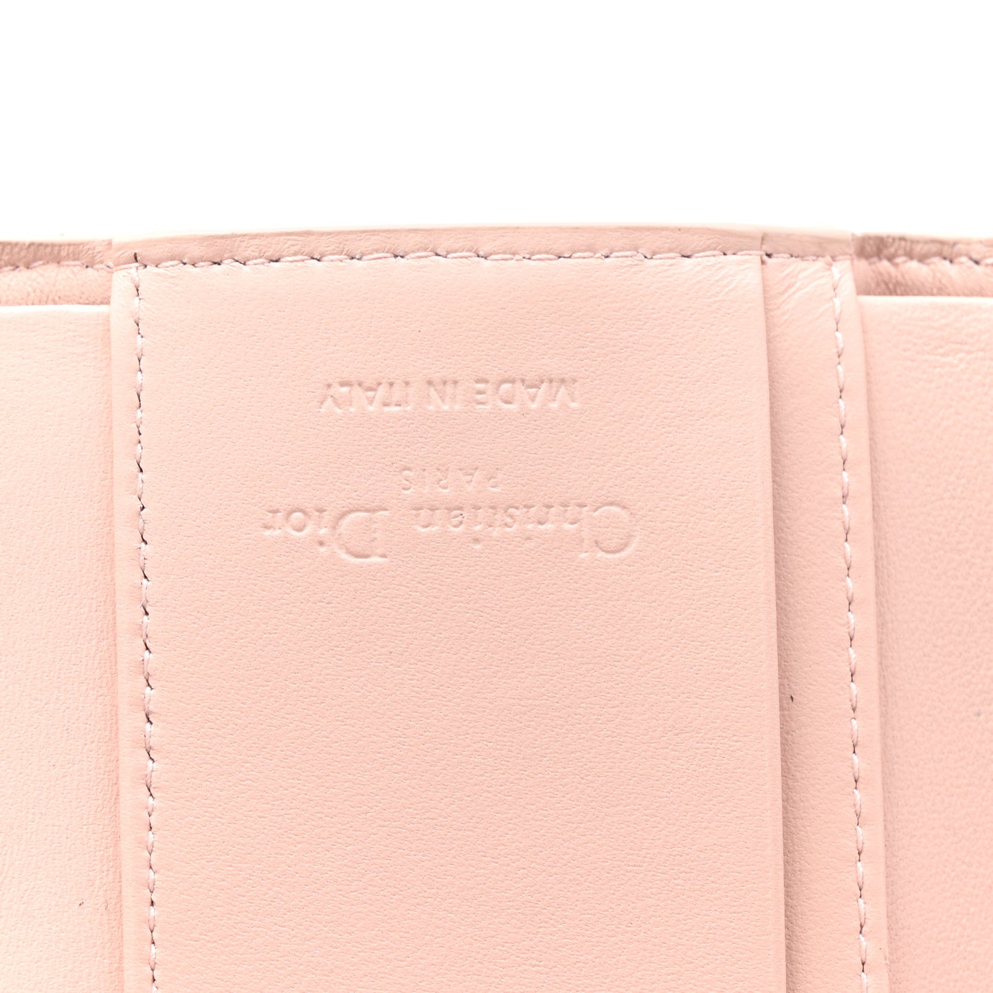 Lambskin Cannage My Dior Veronia Wallet Powder Pink