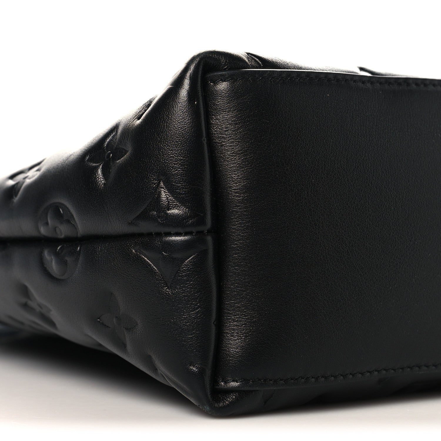Louis Vuitton Lambskin Embossed Monogram Coussin Hobo MM Black 9 of 12