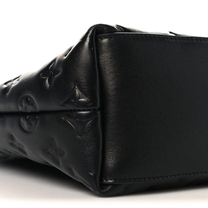 Louis Vuitton Lambskin Embossed Monogram Coussin Hobo MM Black 9 of 12