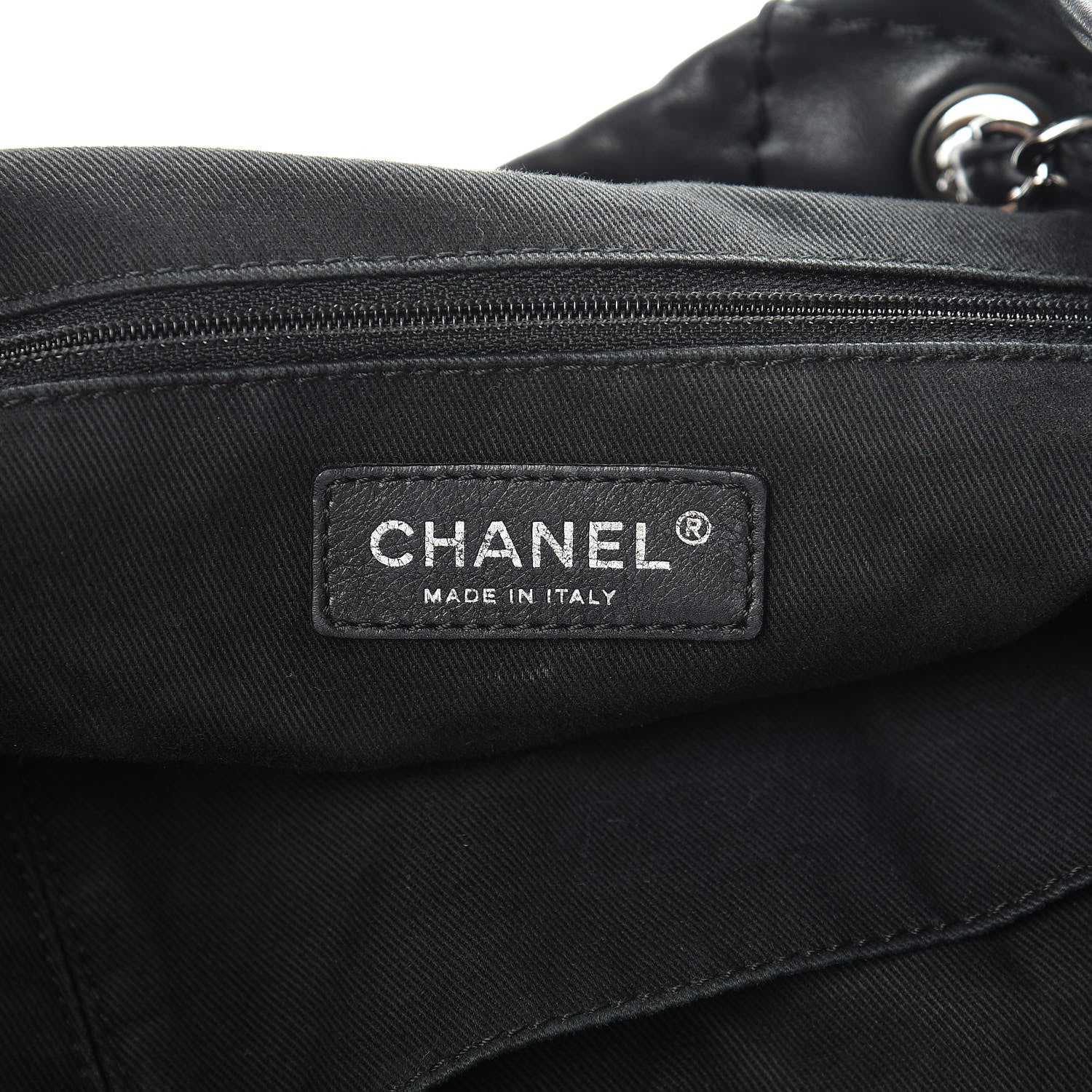 Chanel Lambskin Expandable Tote Black 6 of 15