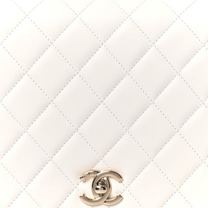 Chanel Lambskin Quilted Medium Carry Chic Flap White 8 of 11