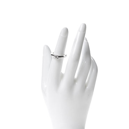 Cartier 18K White Gold Diamond .28ct C De Cartier Solitaire Ring 50 5.25 2 of 5
