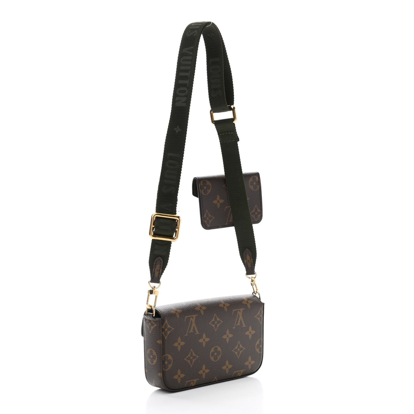 Monogram Felicie Strap & Go Kaki