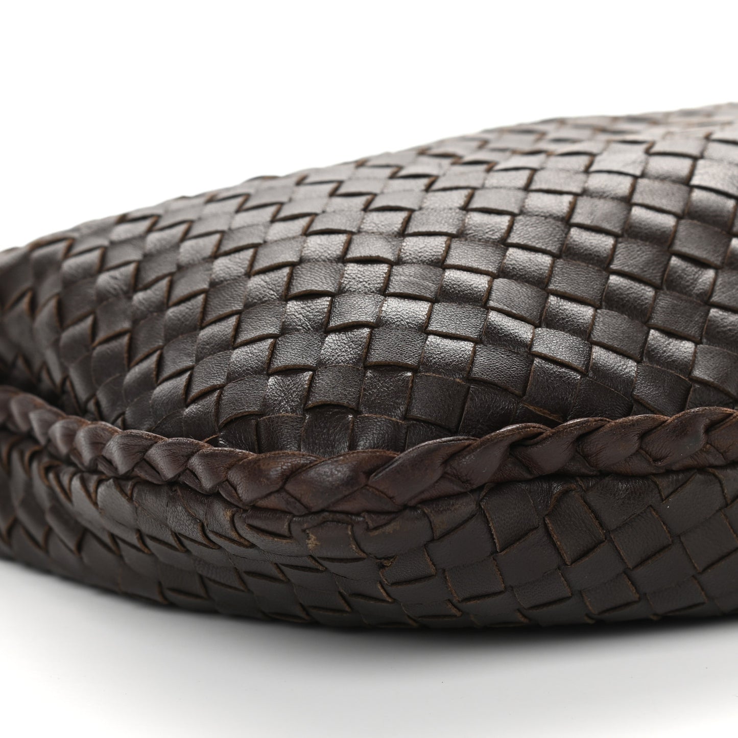 Nappa Intrecciato Medium Veneta Hobo Ebano