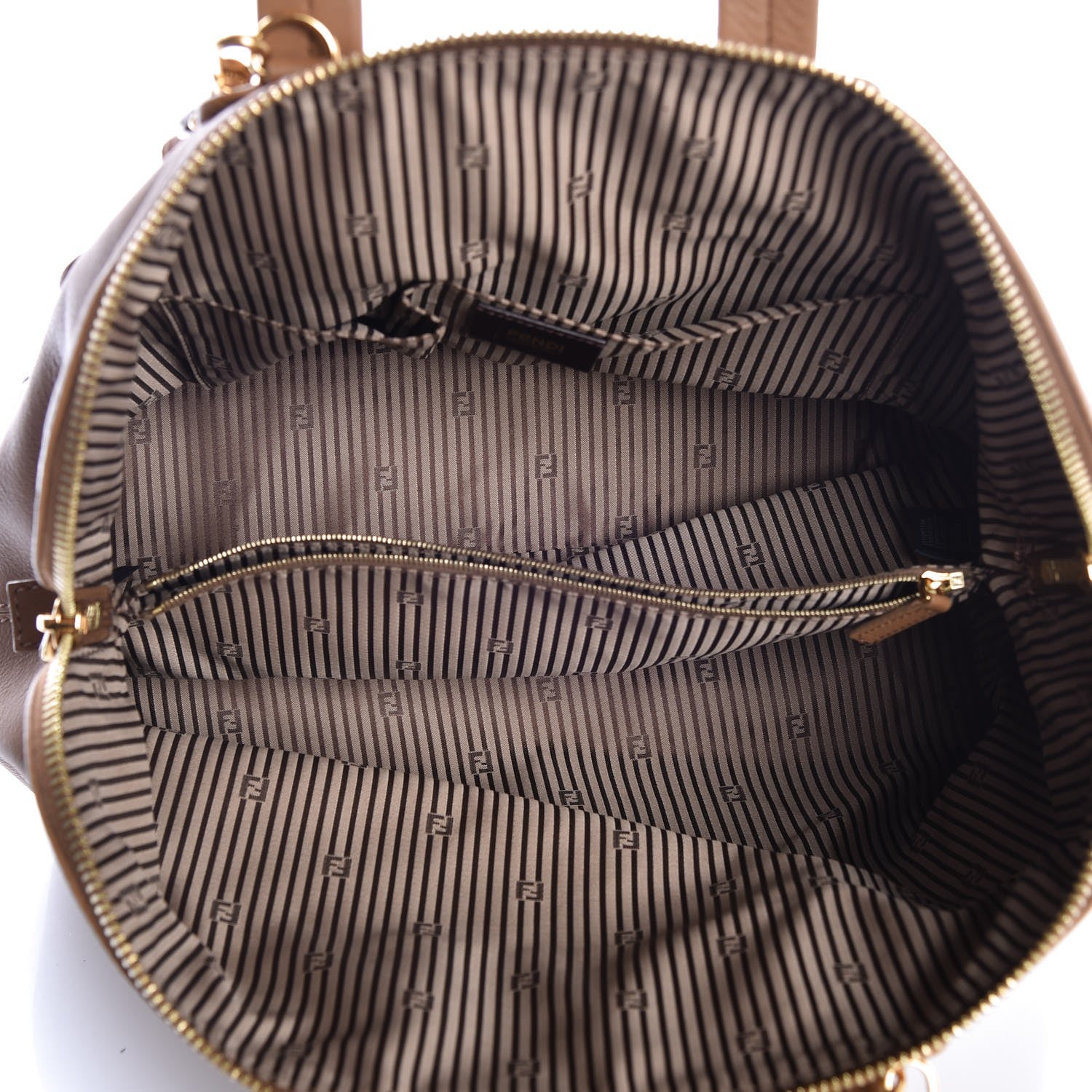 Fendi Vitello Dolce Marmol Large Chameleon Tote Camel 6 of 10