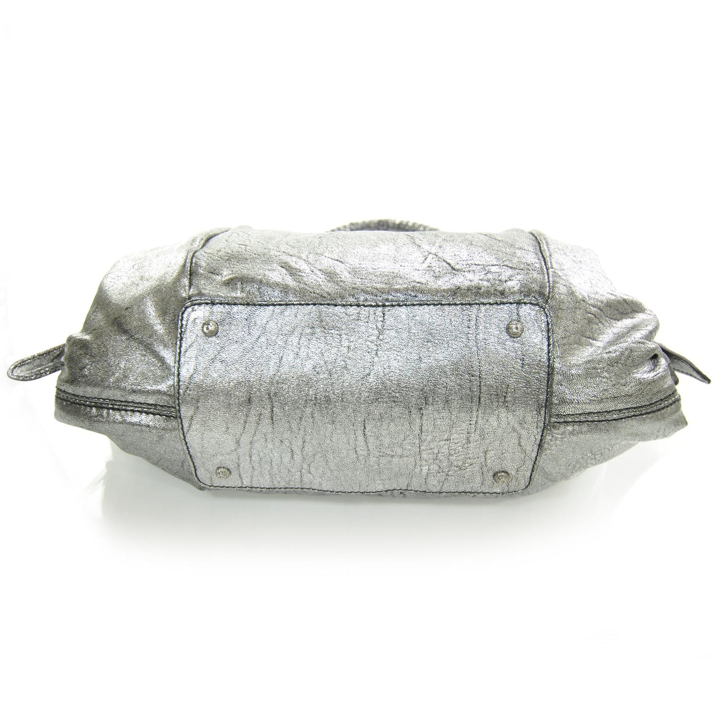 SALVATOREFERRAGAMOLeatherShoulderBagMetallicSilver