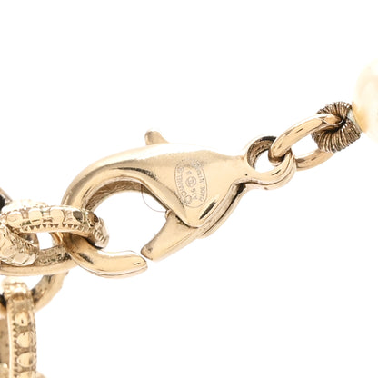 Chanel Baguette Crystal Pearl CC Long Necklace Black Gold 6 of 8