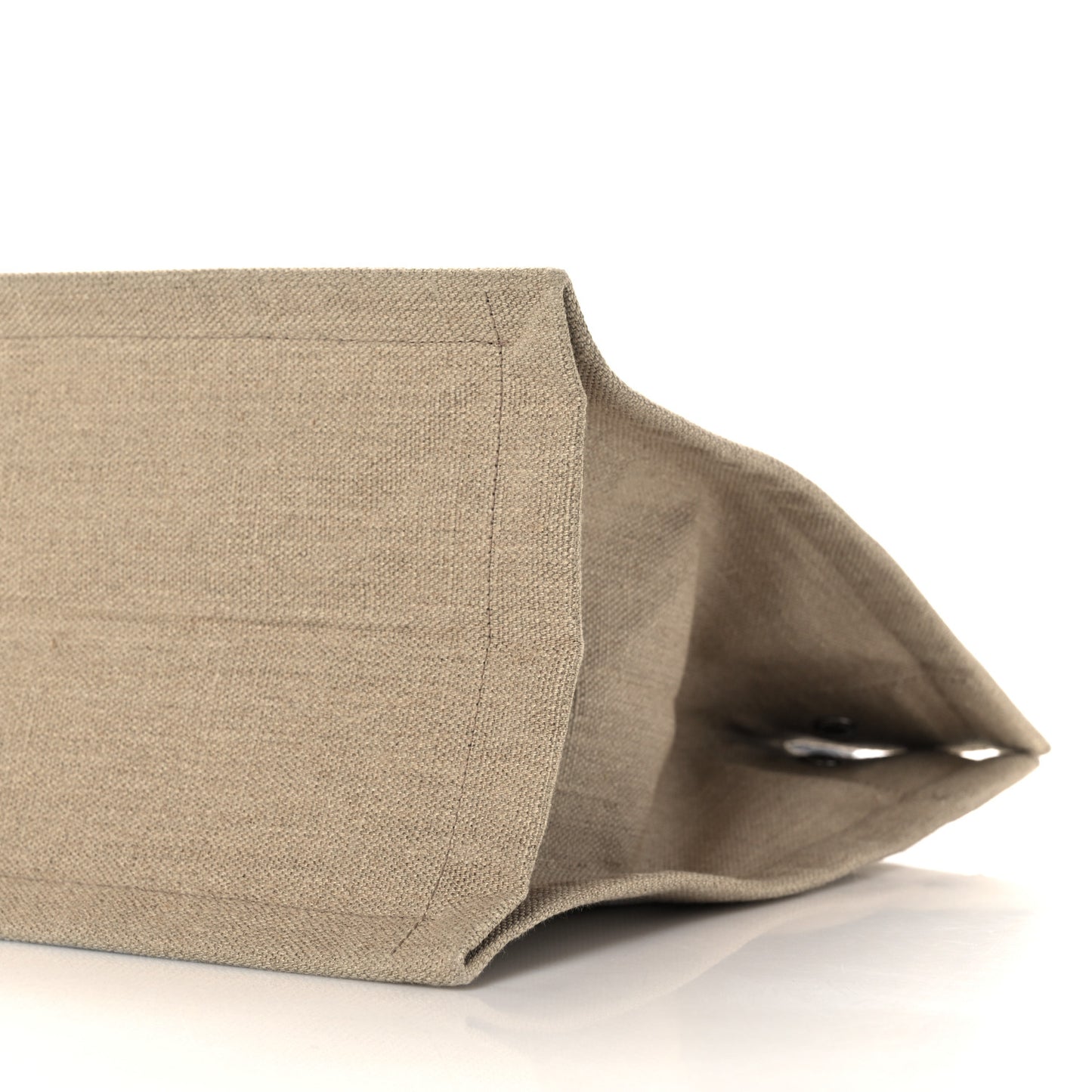 Linen Calfskin Small Rive Gauche Tote Greggio Natural
