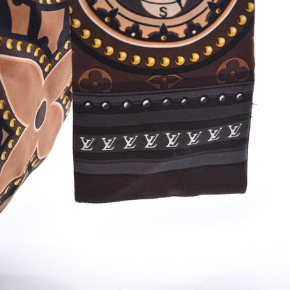 Louis Vuitton Silk Monogram LV World Bandeau Brown 5 of 5