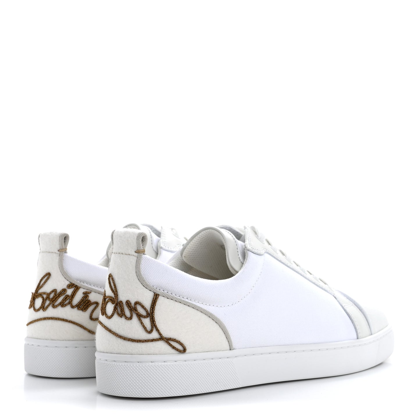 Calfskin Mens Fun Junior Low Top Sneaker 42.5 White