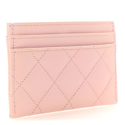 Chanel Caviar Quilted Crystal Card Holder Pink 3 of 9