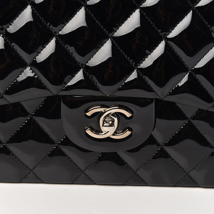 Chanel Patent Quilted Jumbo Single Flap Black 8 of 11