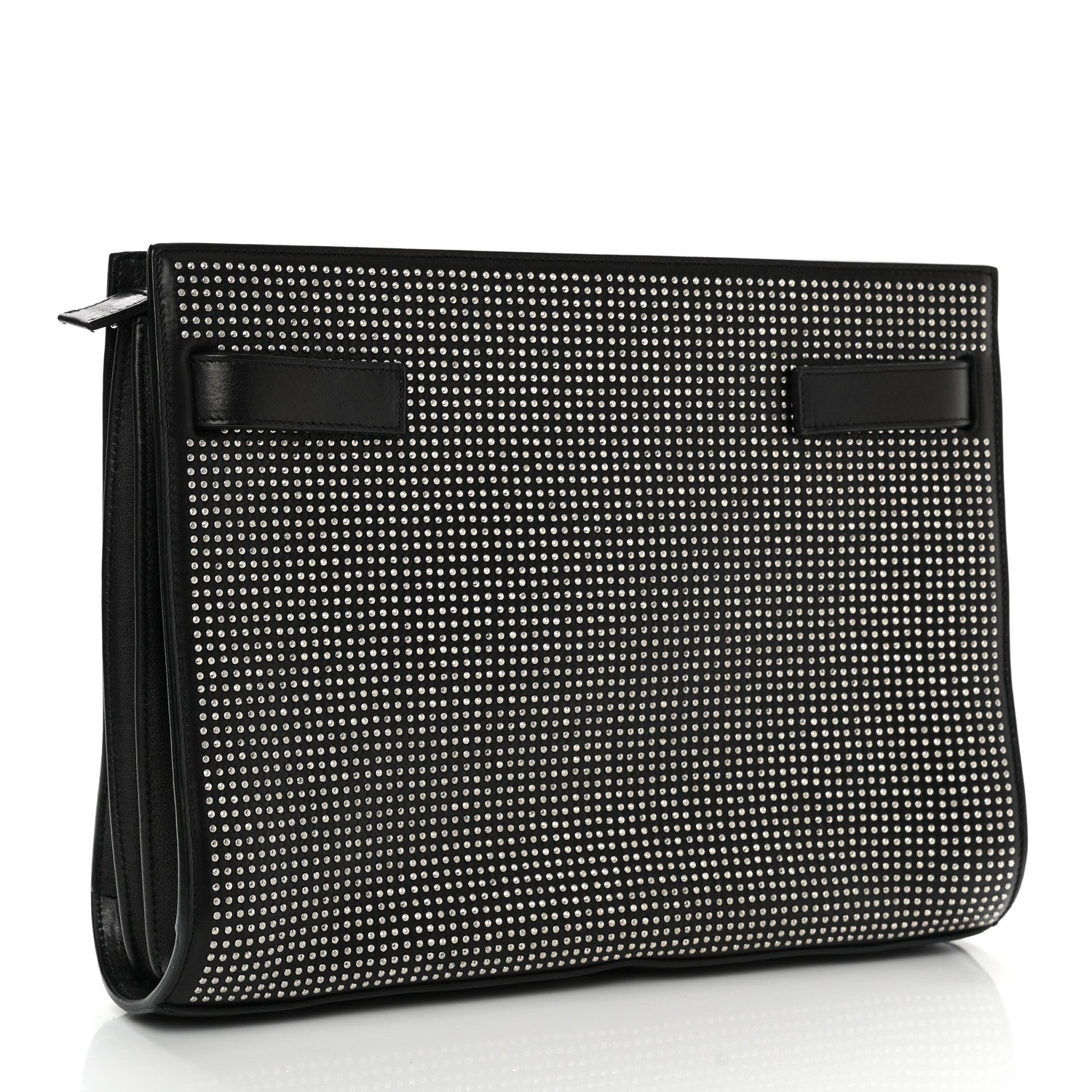 Saint Laurent Calfskin Stud Sac De Jour Clutch Black 2 of 6