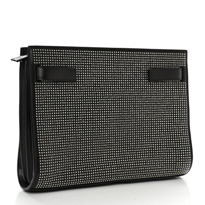 Saint Laurent Calfskin Stud Sac De Jour Clutch Black 2 of 6