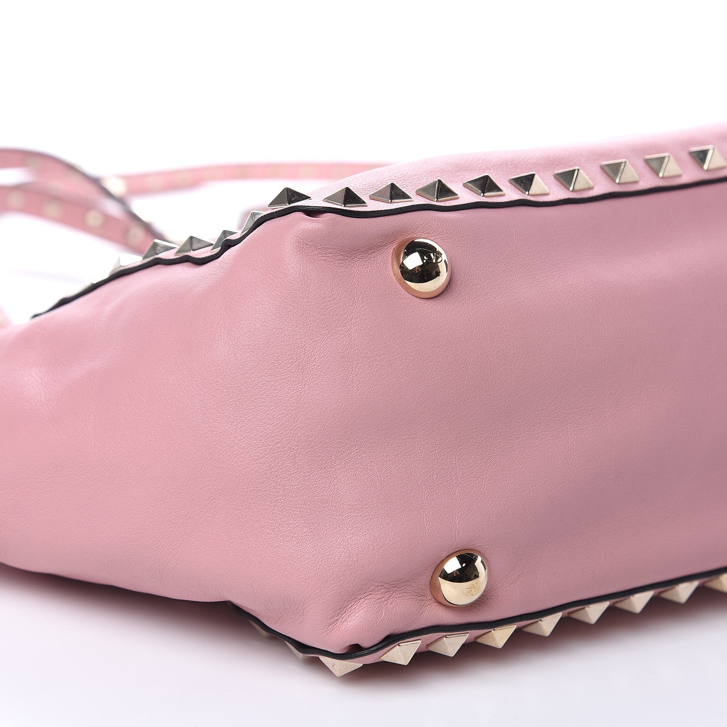 Valentino Garavani Vitello Small Rockstud Tote Pop Gardenia 8 of 17