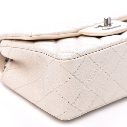 Chanel Pearly Caviar Quilted Mini Rectangular Flap White 8 of 10