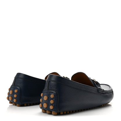 Gucci Road Calfskin Web Mens Horsebit Driver Loafers 9 Maritime 5 of 11