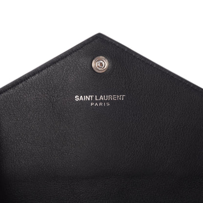 Saint Laurent Calfskin Monogram Tri Pocket Crossbody Bag Black 8 of 10
