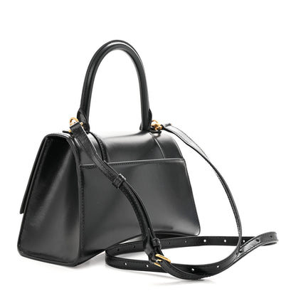 Balenciaga Shiny Box Calfskin Small Hourglass Top Handle Bag Black 3 of 10