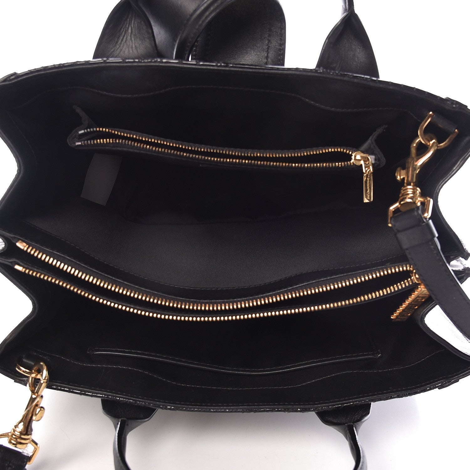 Versace Patent Micro Vanitas Icon Handbag Black 7 of 13