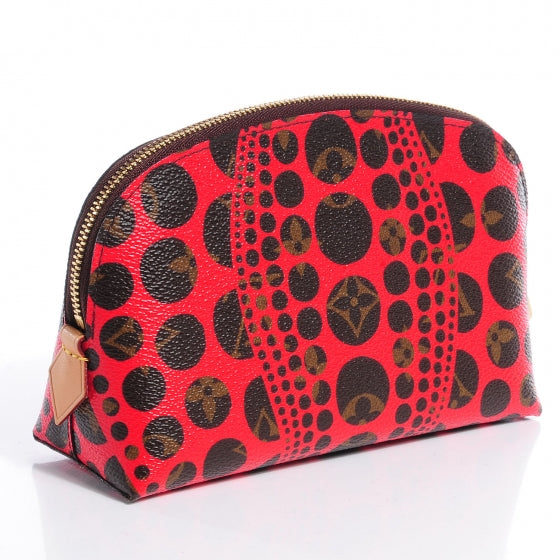Monogram Kusama Pumpkin Dots Cosmetic Pouch Red