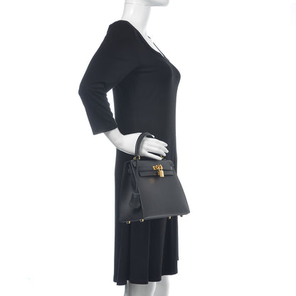 Hermes Sombrero Kelly Sellier 25 Black 2 of 33