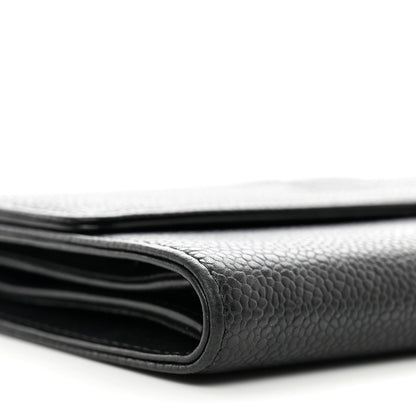 Chanel Caviar Timeless CC Large Gusset Flap Wallet Black 10 of 12