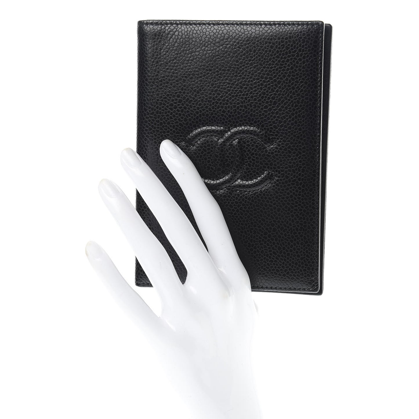 Caviar Timeless Passport Holder Black