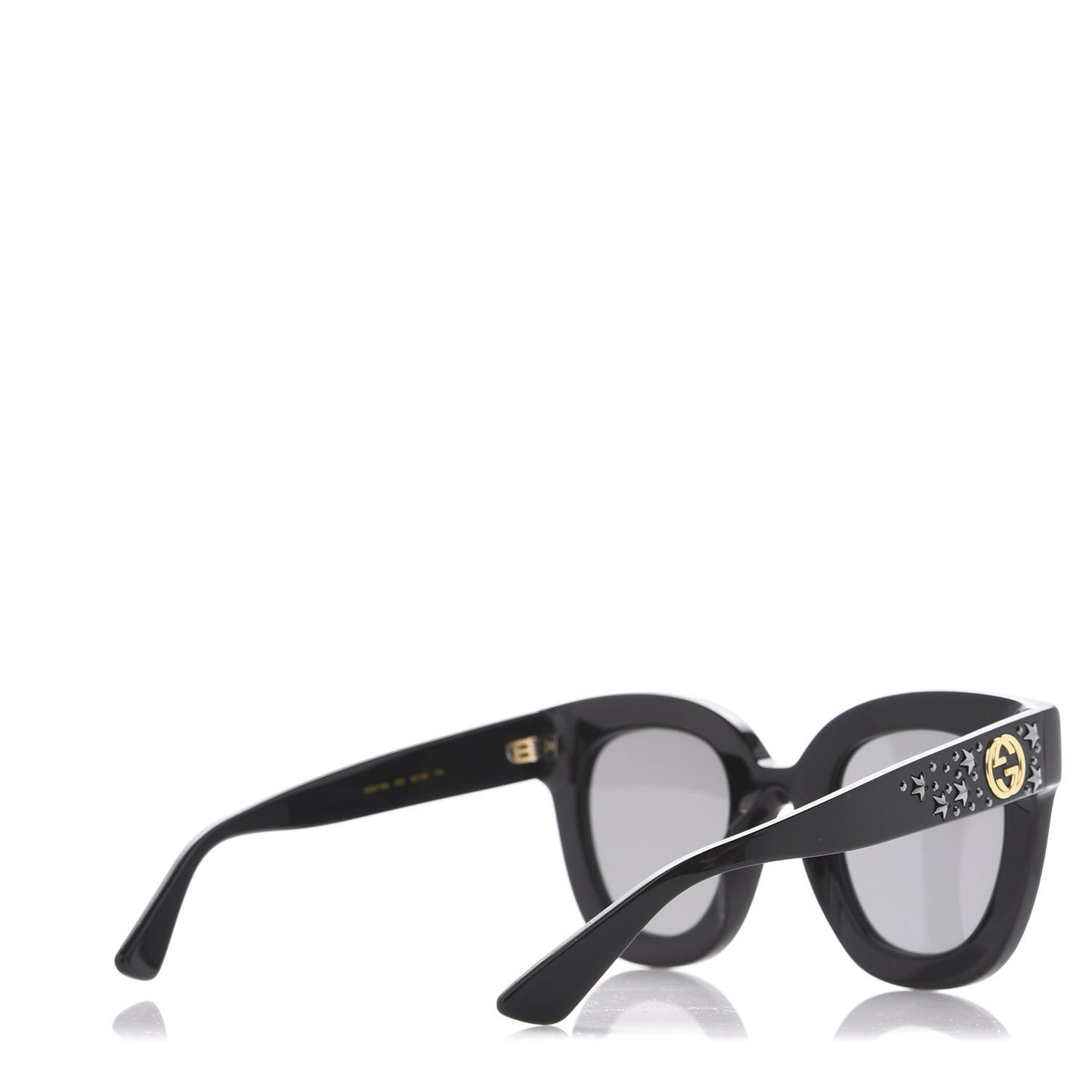 Acetate Stars Cat Eye Sunglasses GG0116S Black