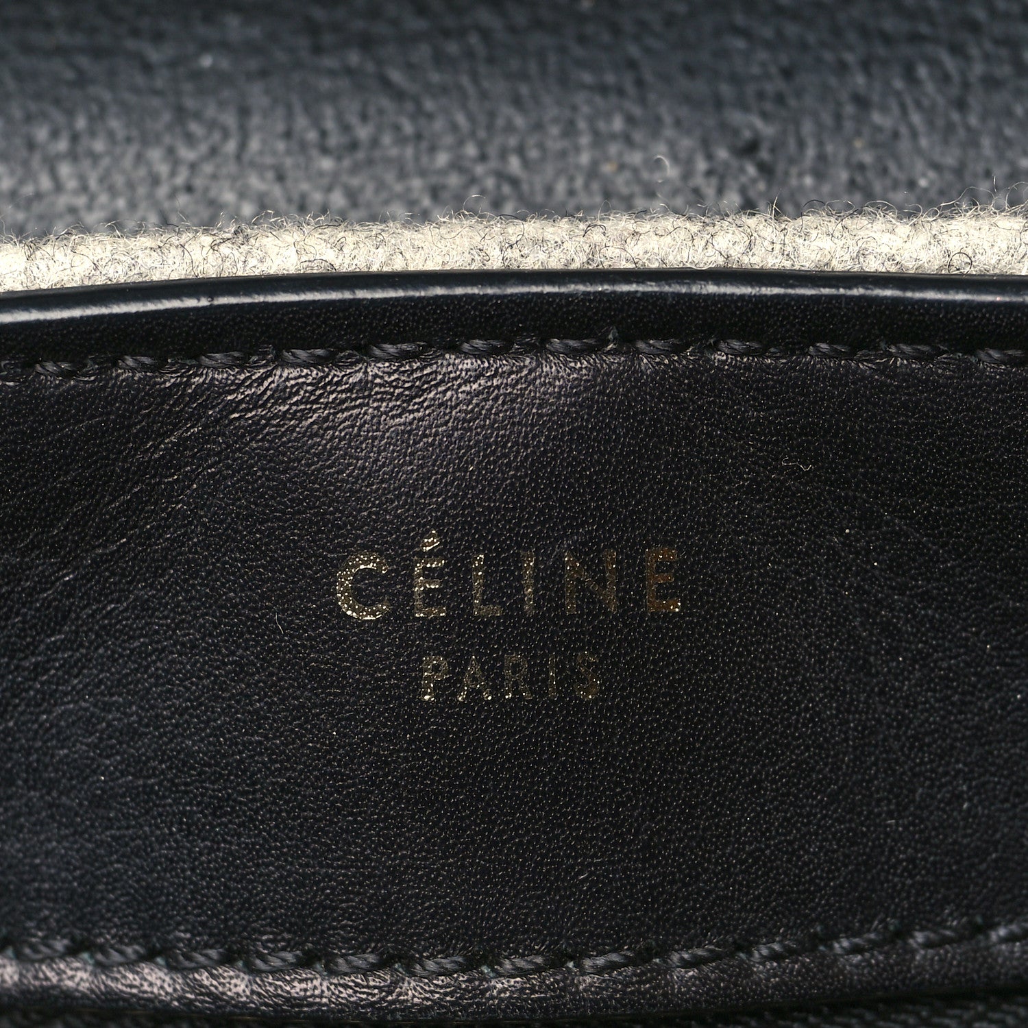 Celine Felt Smooth Calfskin Medium Trapeze Pearl Grey 5 of 8