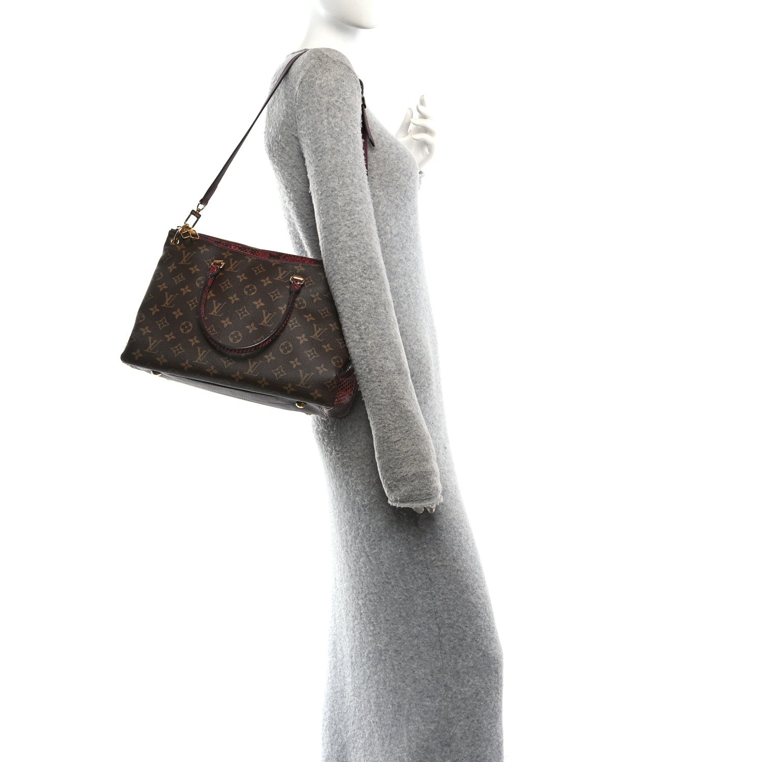 Louis Vuitton Snakeskin Monogram Pallas Red 2 of 12