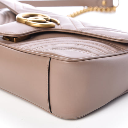 Gucci Calfskin Matelasse Small GG Marmont Shoulder Bag Porcelain Rose 9 of 11